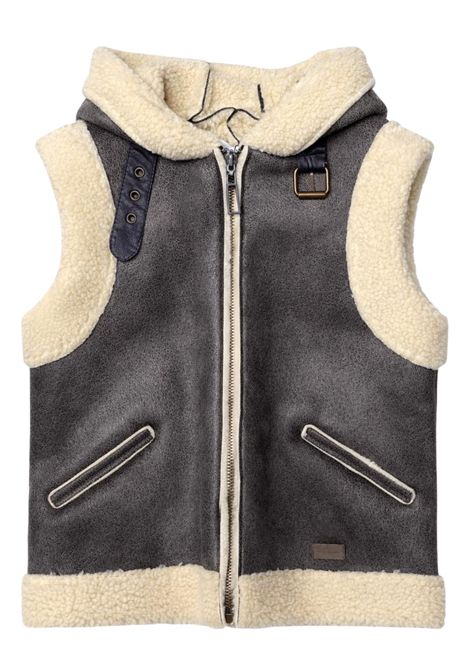 Brown children's sleeveless jacket Paolo Pecora | PP3513/SUMARRONE